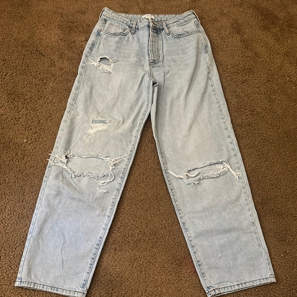 Forever 21 wide leg jeans light blue size 27